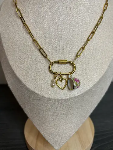 Handmade Gold Charm Necklace