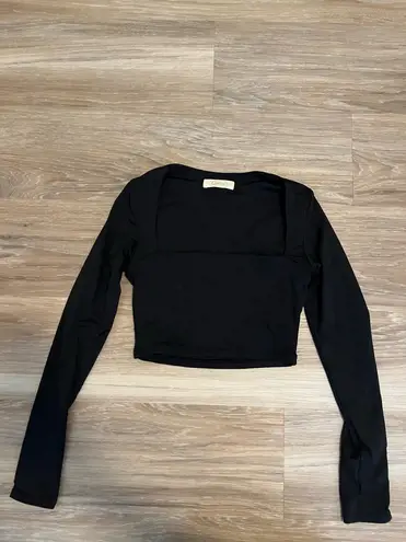 Amazon Qinsen  Black Crop Top