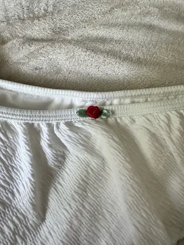 white bikini bottom with skirt design