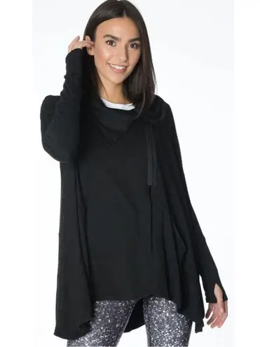 Terez Women's Black Zip-Up Drape Jacket M