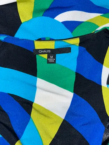 Josephine Chaus Chaus Abstract Mixed Print Cocktail Midi Dress Size Medium