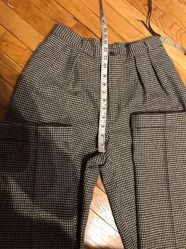 Ralph Lauren Vintage  Wool Casual Dress Pants High Rise Houndstooth Plaid