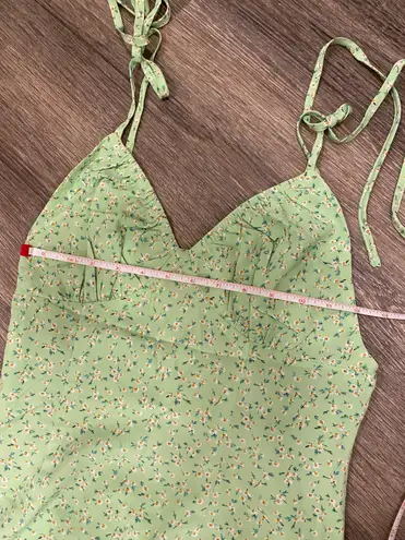 Cider ditsy floral lime green cami dress Small NWT NEW