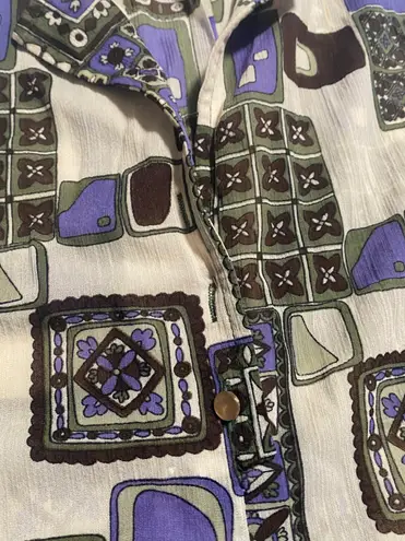 Miriam Susskin For Mel Naftal Sheer Vtg Women Blouse