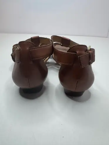 Naturalizer 'Jansin' Brown Leather Strappy Sandals Size 8W