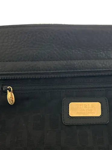 Furla Rouged Black Leather Handbag