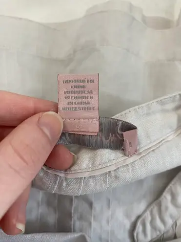 Saint Tropez West 100% Linen White Top