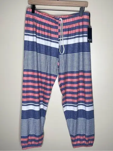 Michael Lauren Nate Crop Striped Sweatpants