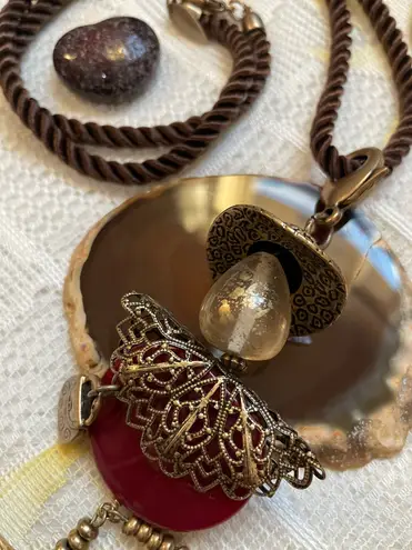 Coldwater Creek Vintage novelty doll charm Pendant necklace