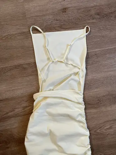 We Wore What High Neck Midi in Ecru