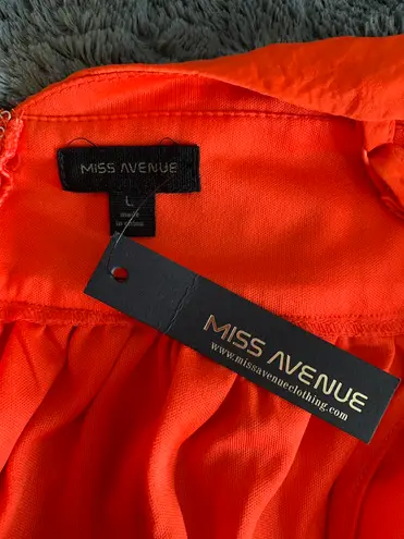 Miss Avenue Orange Romper Dress