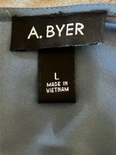 A Byer A. Byer Blue Flutter Sleeve Blouse – Size Large