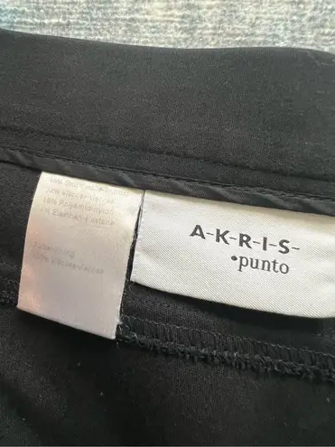 Akris Punto Black Tapered Leg Ankle Length Dress Pants Size 14