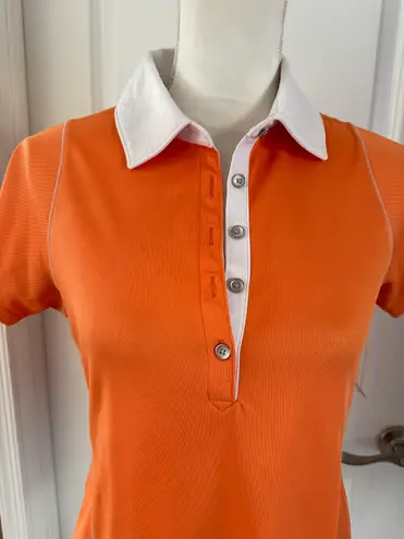 Cutter and Buck EUC Annika Textured Stretch Womens Short Sleeve Polo Shirt