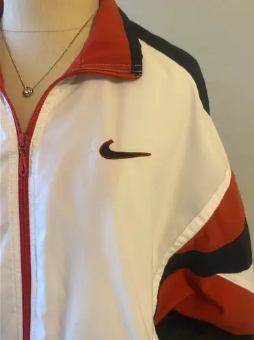 Nike Vintage  Sz S Windbreaker Jacket burnt orange White/Black Full Zip