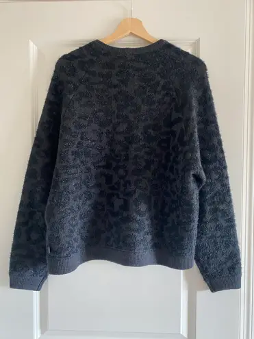 Lululemon Wool-Blend Jacquard Sweater Knit Leopard Graphite Grey Black Size M