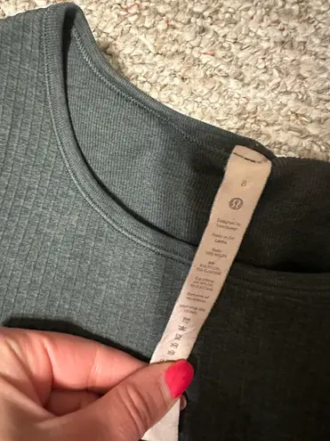 Lululemon Dark Green Long Sleeve Top