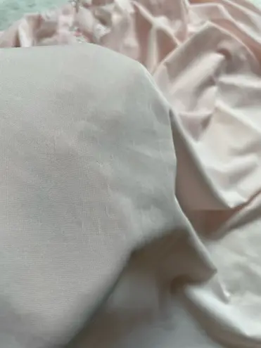 Vintage shadow line floral lace light pink dainty nightgown dress Size M