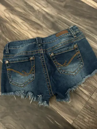 Harmony & Havoc Harmony + Havic ripped blue Jean Shorts