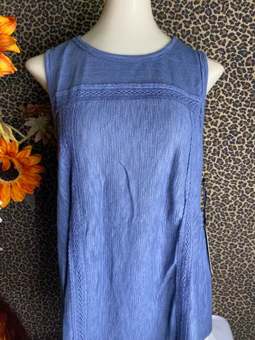 Doe & Rae ✅3/$30✅ NWT  Dusty Blue Sleeveless Tunic Tank Top Blouse | SMALL |