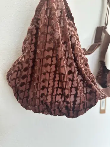 SKIMS Lightweight 4X Chestnut Brown Logo Bralette