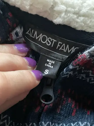 Almost Famous Zip Up Sherpa