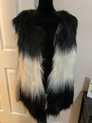 Ombre faux Fur Jacket Black Size M