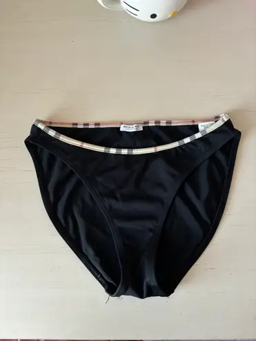 Burberry Nova check plaid trim black bikini bottoms small 99 50 Off Retail From roya