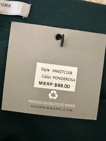 Marc New York NWT $69 Woman’s Dark Green Cropped Pull On Pants, Sz L