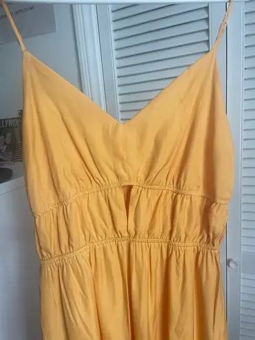 “And Now This” Cutout Sun Dress Gold