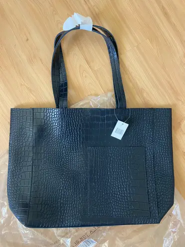 Bloomingdales crocodile embossed faux leather tote bag,gift Shopping Bag
