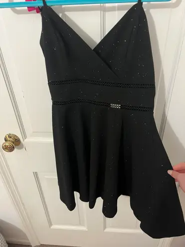 Francesca's Black Glittery Dress