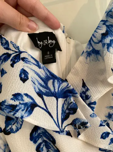 By&By Romper Dress Blue/White Floral