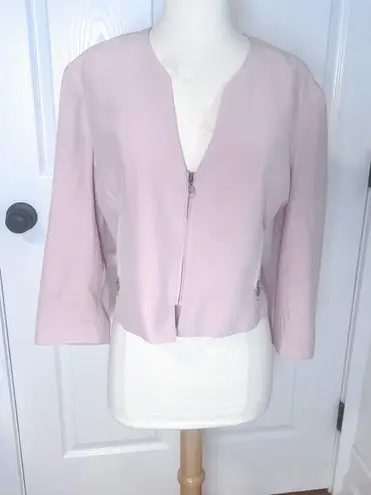Giorgio Armani Vintage Cropped Pink Zip Jacket