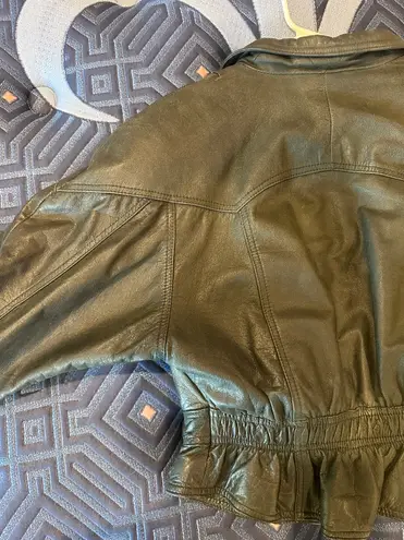 Adventure Bound Genuine Leather Jacket, size small, black