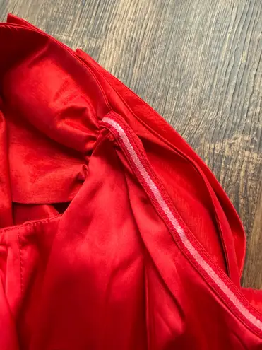 Bardot Women’s Red Bow Off The Shoulder Mini Dress in Fire Red - Size XS