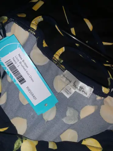 Nine Britton Stitch Fix Navy Blue Lemon Dress