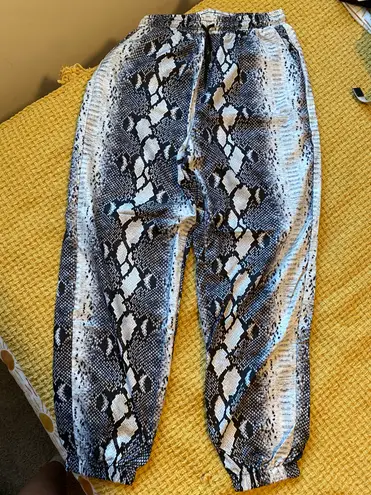 Amazon  Black & White Snakeskin Print Pants