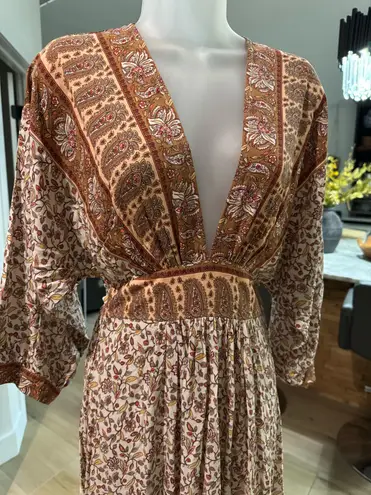 Aakaa Western Floral Paisley Maxi Dress, Size Small