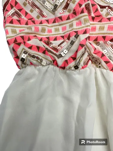 Vanity Strapless Sequined High Low Dress (XS)