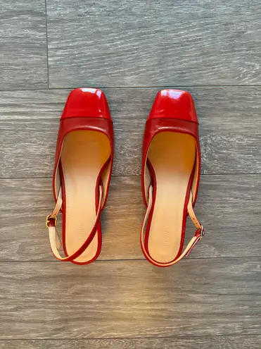 ALOHAS Alohos Lindy Bliss Red Leather Pumps