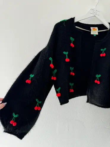 Farm Rio Cherry Black Cardigan