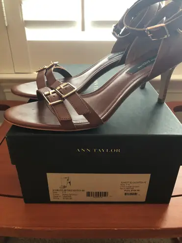 Ann Taylor Brown Heeled Sandal