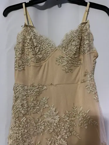 Windsor Gold Embellished Formal Dress