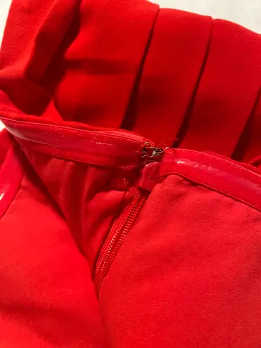 Rachel Roy RED Strapless Pleated DRESS NWOT Cocktail Prom Party Size 4