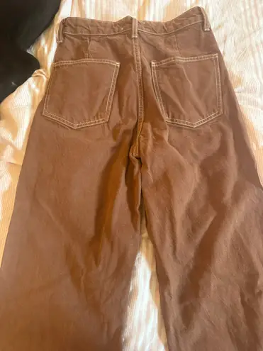 ZARA Brown Straight Leg Jeans