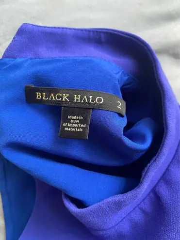 Black Halo - Elegant Blue Women's Crop Top - Size 2 Center Back Hidden Zipper