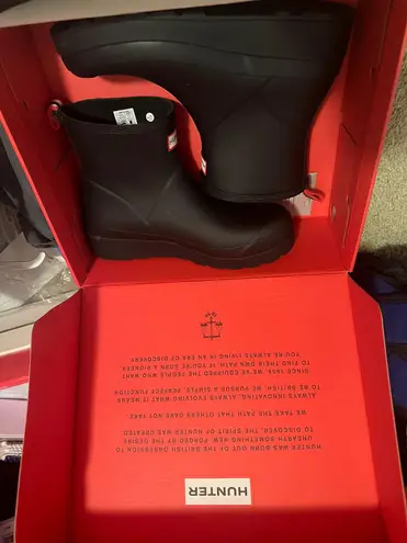 Hunter Navy Short Rain Boots