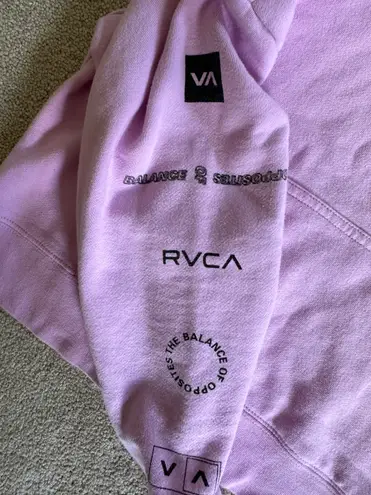 Bubblegum Pink RVCA Cropped Hoodie