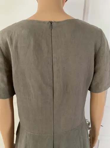 EUC Linen Dress Short Sleeve Tan